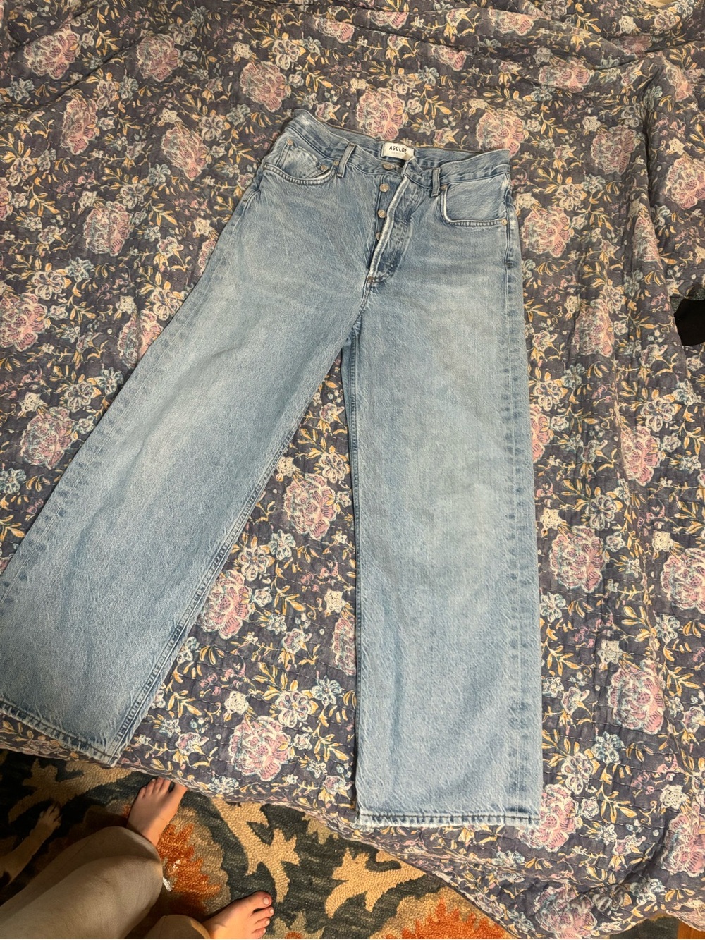 Agolde Light Blue Straight Leg Jeans